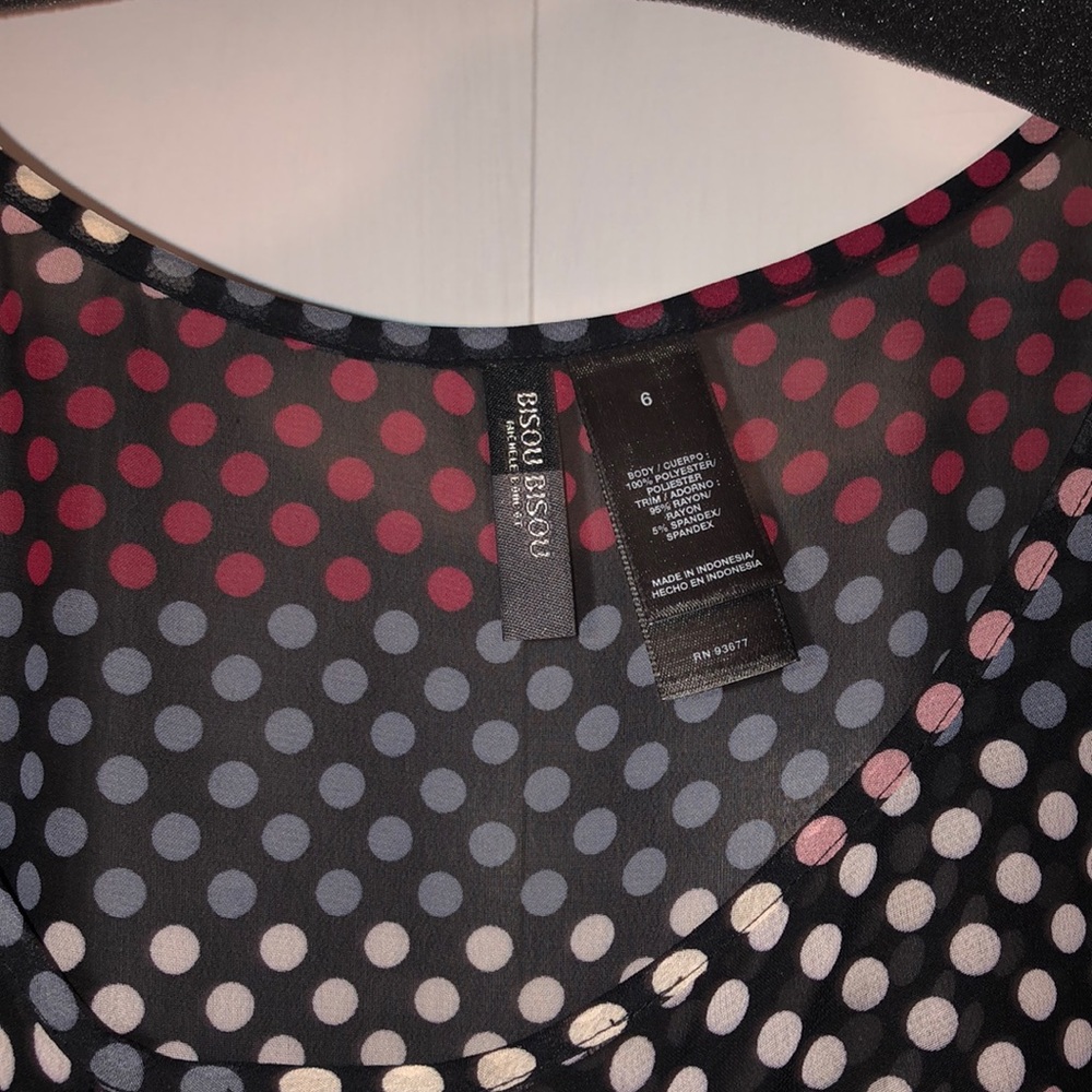 💙💜🖤🧡🤍❤️Bisou Bisou colorful blouse with stretchy waist.